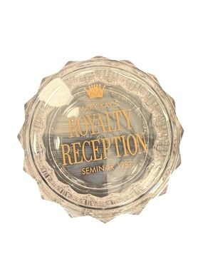 Vintage Mary Kay Royalty Reception Seminar 1987 Plastic Clear Box Trinket Box